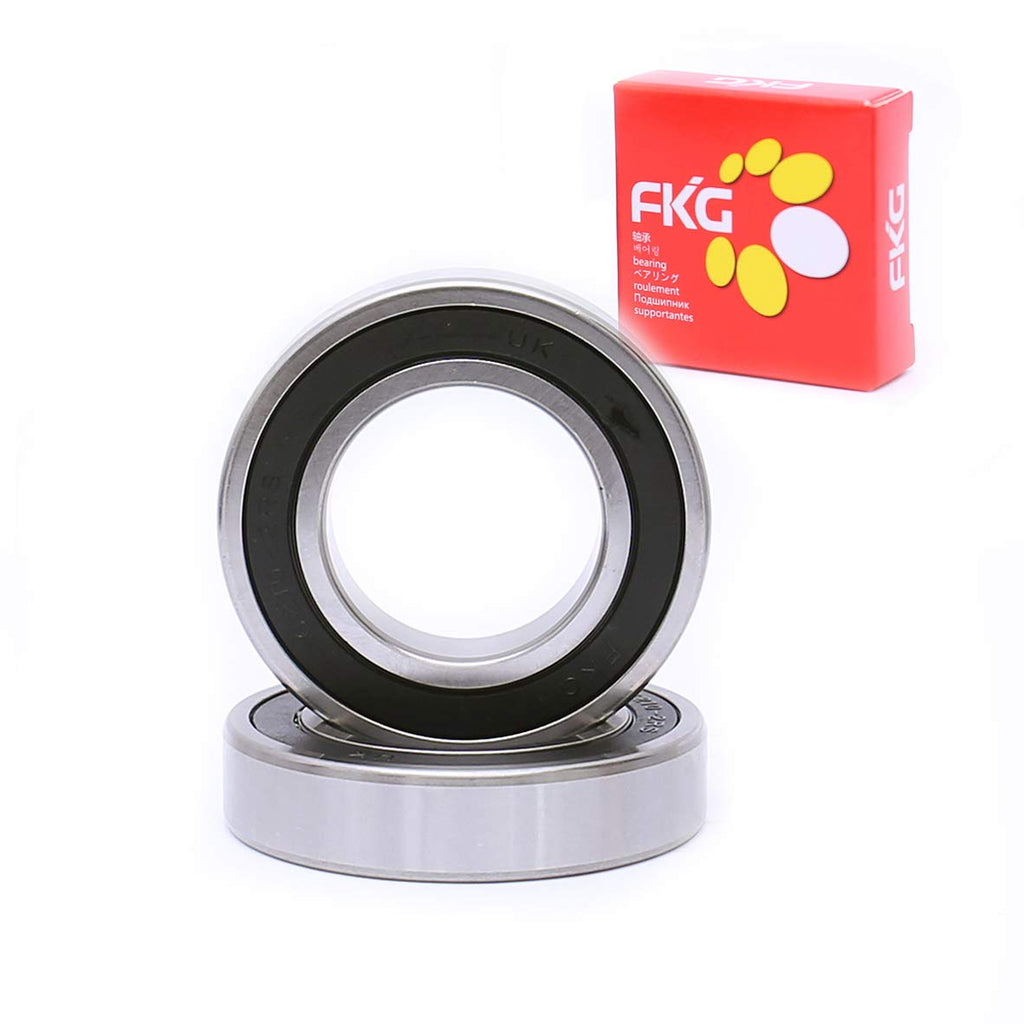 FKG 6210-2RS 50x90x20mm Deep Groove Ball Bearing Double Rubber Seal Bearings Pre-Lubricated 2 Pcs