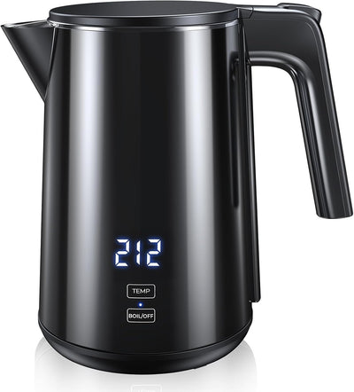 Electric Kettle 1.0L, 1200W Fast Boiling, 7 Temp Settings & 4H Keep Warm | Stainless Steel Inner, BPA-Free, Auto