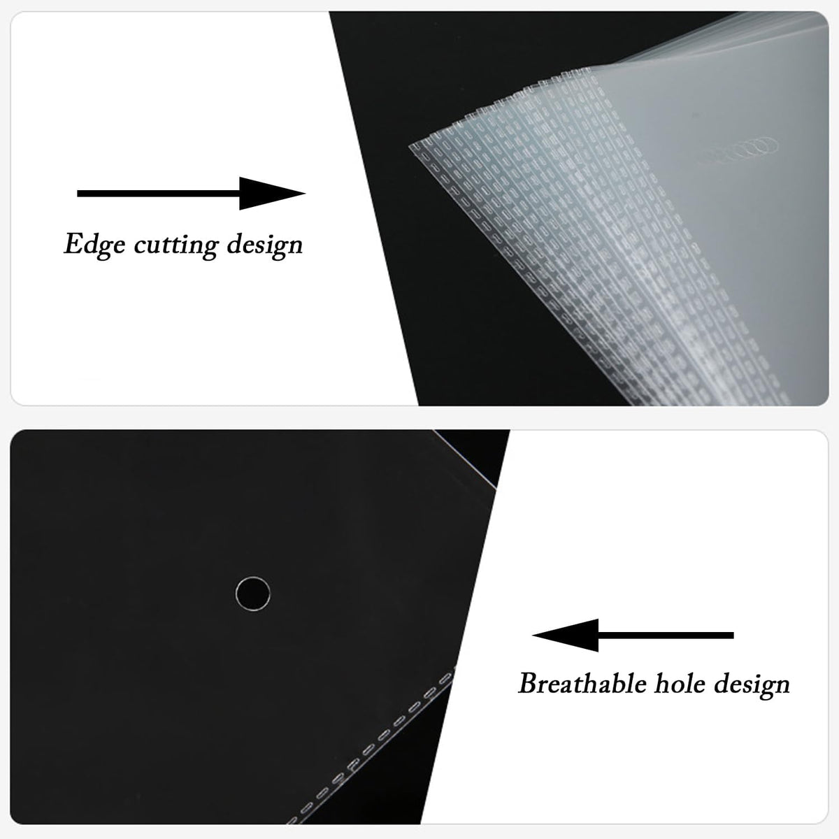 10"x13" Self Sealing Cellophane Bags, 100 Pack