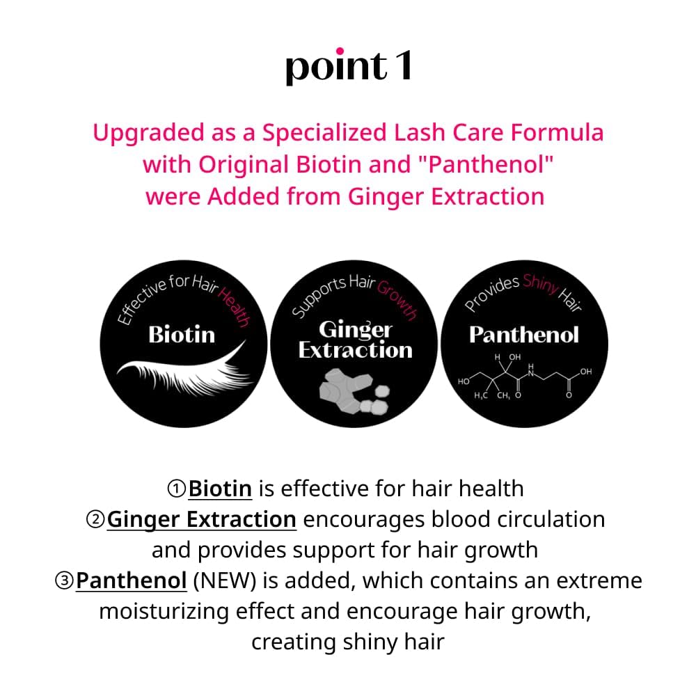 My Lash Serum without prostaglandin, korean eye care, Strengthening with Biotin, Ginger extract for Lash health and