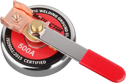 500 AMP Magnetic Welding Ground Clamp, Φ3.34” Strong Gripping Quick Release Magnetic Mount Welding Support Clamp