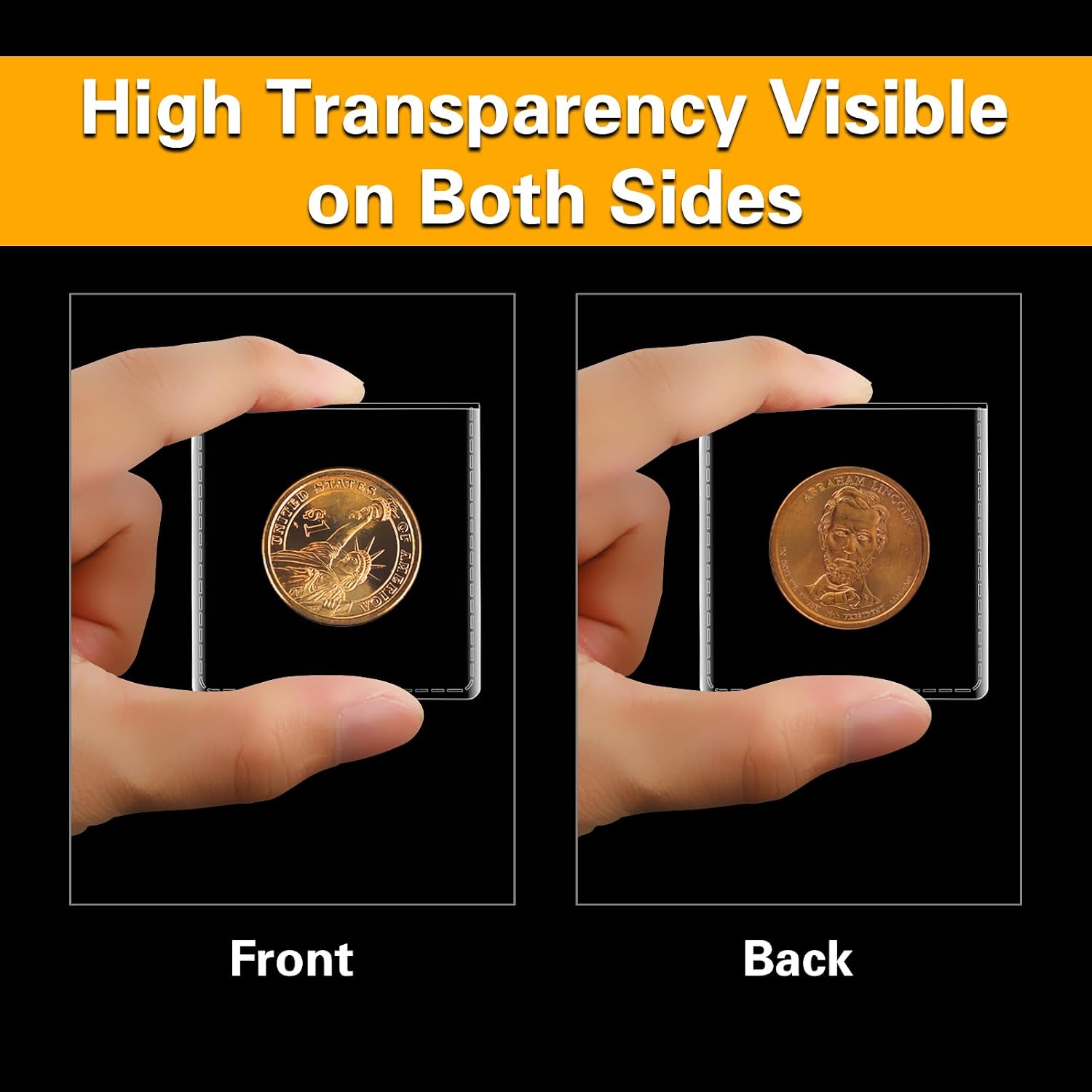 200-Pack 2 x 2 Inch Double-Pocket-Coin-Flips - Coin Pocket Holders, Unplasticized Coin Sleeves, Vinyl Coin Collection