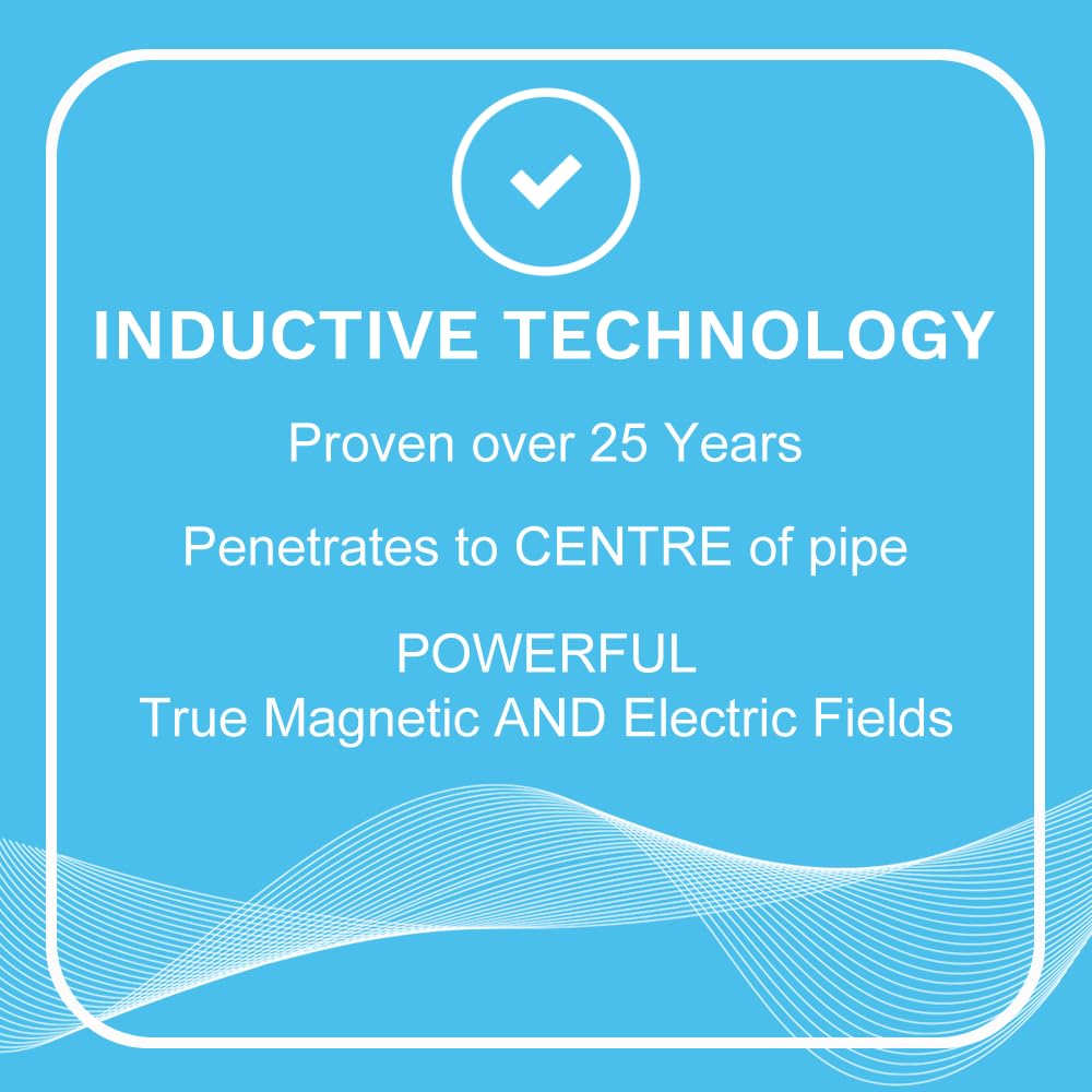 Inductive No Salt Water Softener Alternative | Electronic Water Descaler for Whole House | Reduces Limescale |