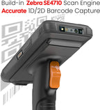 Rugged Android Barcode Scanner Handheld PDA Mobile Computer with Pistol Grip, 6.0" Display Octa-Core 2.0GHz 4GB+64GB