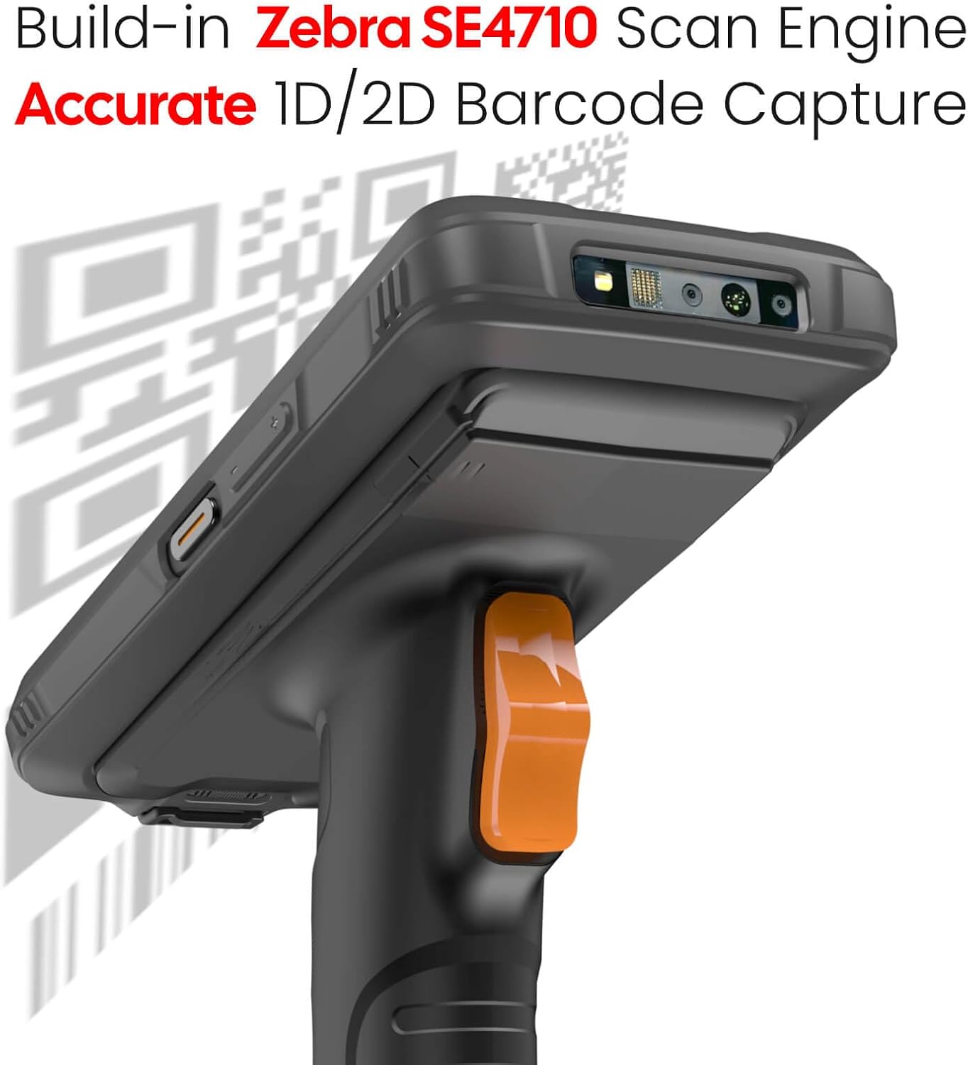 Rugged Android Barcode Scanner Handheld PDA Mobile Computer with Pistol Grip, 6.0" Display Octa-Core 2.0GHz 4GB+64GB