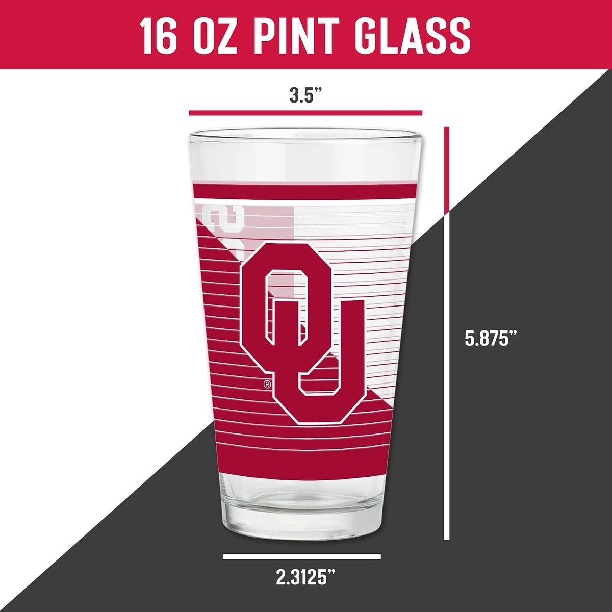 NCAA Main 2 Pack 16oz Pint Glass Gift Set
