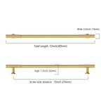 10 Pack 10 inch Vibrant Brushed Moderne Brass Cabinet Pulls