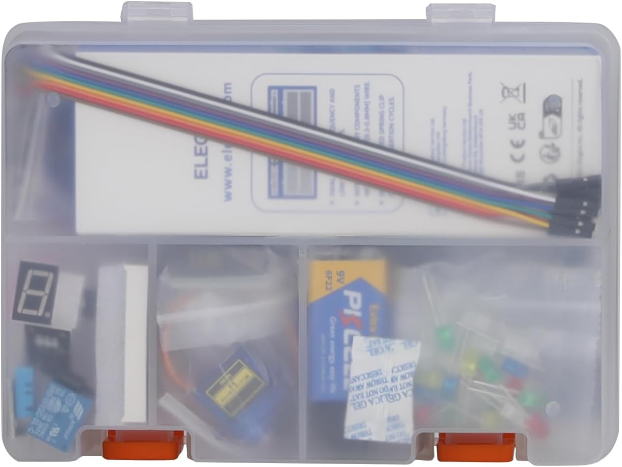 UNO R3 Project Super Starter Kit with PDF Tutorial for Beginners | Compatible with Arduino, 22+ Hands-on Projects
