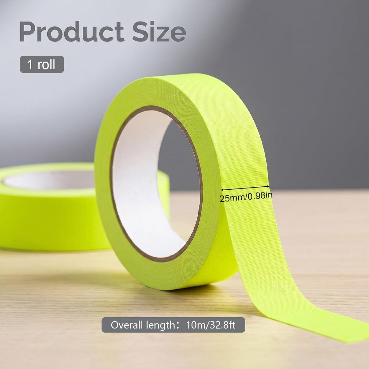 Spike Tapes Neon Yellow Gaffer Tape Fluorescent Blacklight UV Reactive Tape