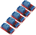 5Pcs DC 5V 1 Channel Relay Module Board Shield with Optocoupler Isolation Support High or Low Level Compatible Development Board Trigger