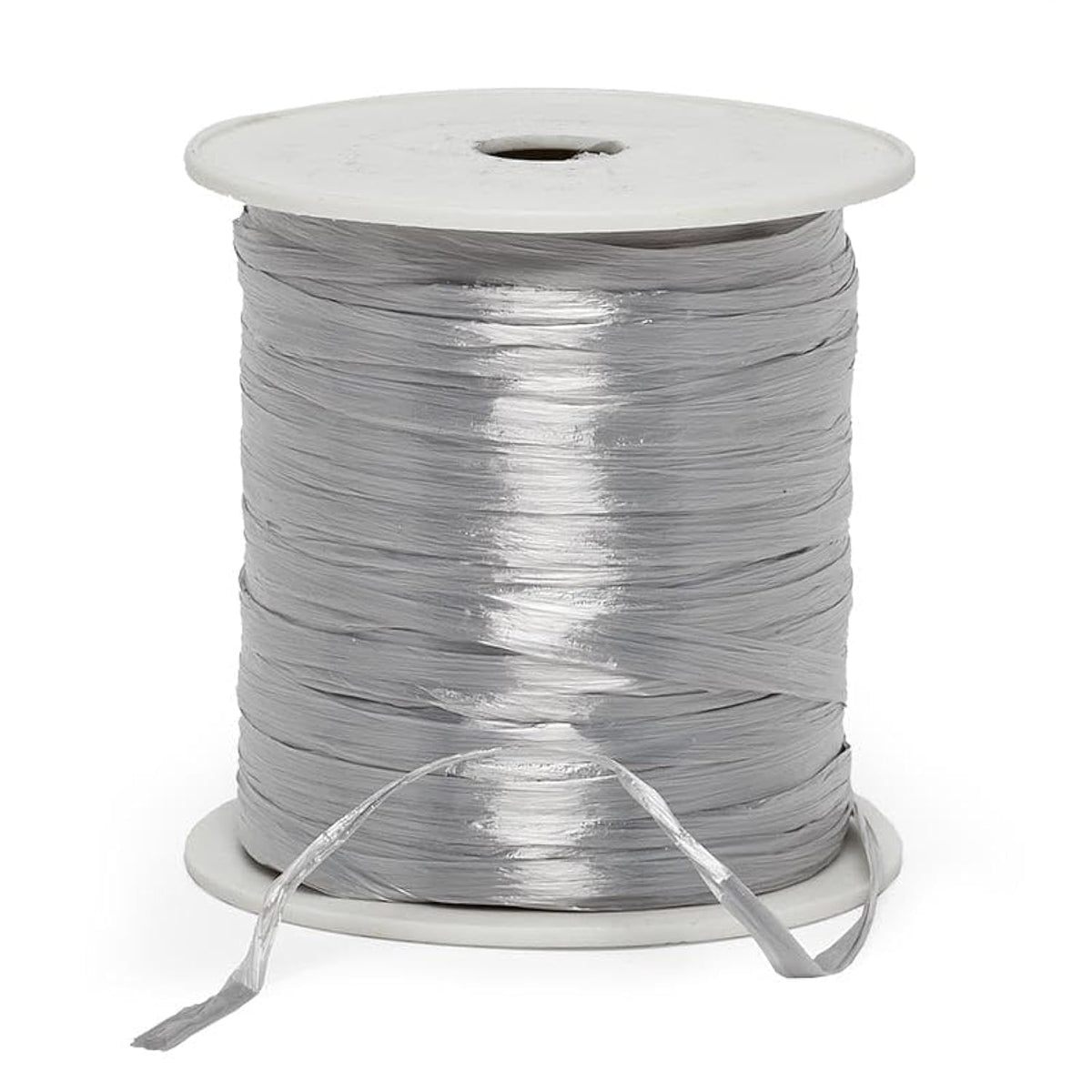 Silver Pearlized Raffia Ribbon 1/4" X 100 Yards