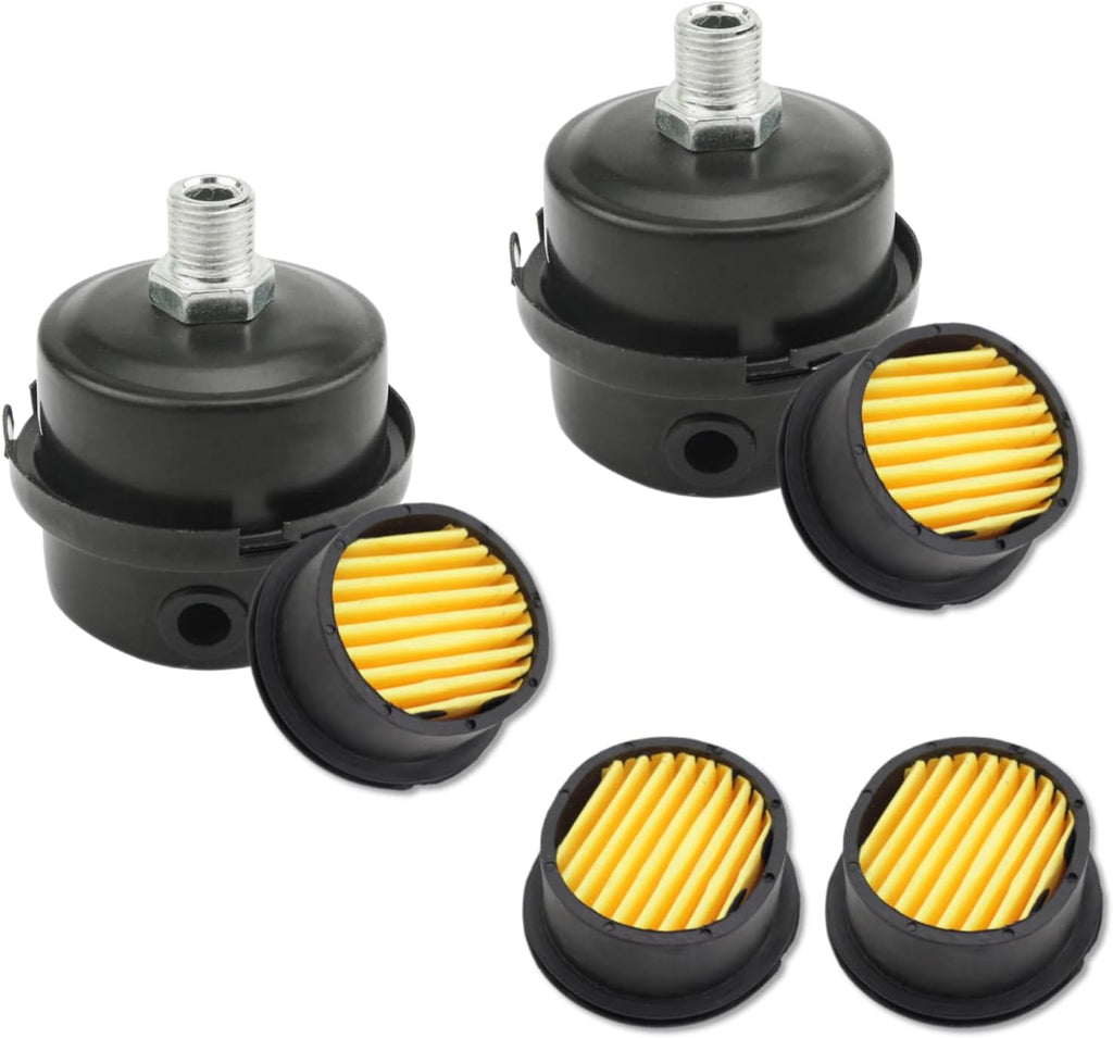 2-Pack 1/4Inch Air Compressor Intake Filter Silencer Muffler
