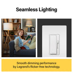 Legrand Radiant 150W LED Dimmer Light Switch 3-Way Rocker White 1 Pack