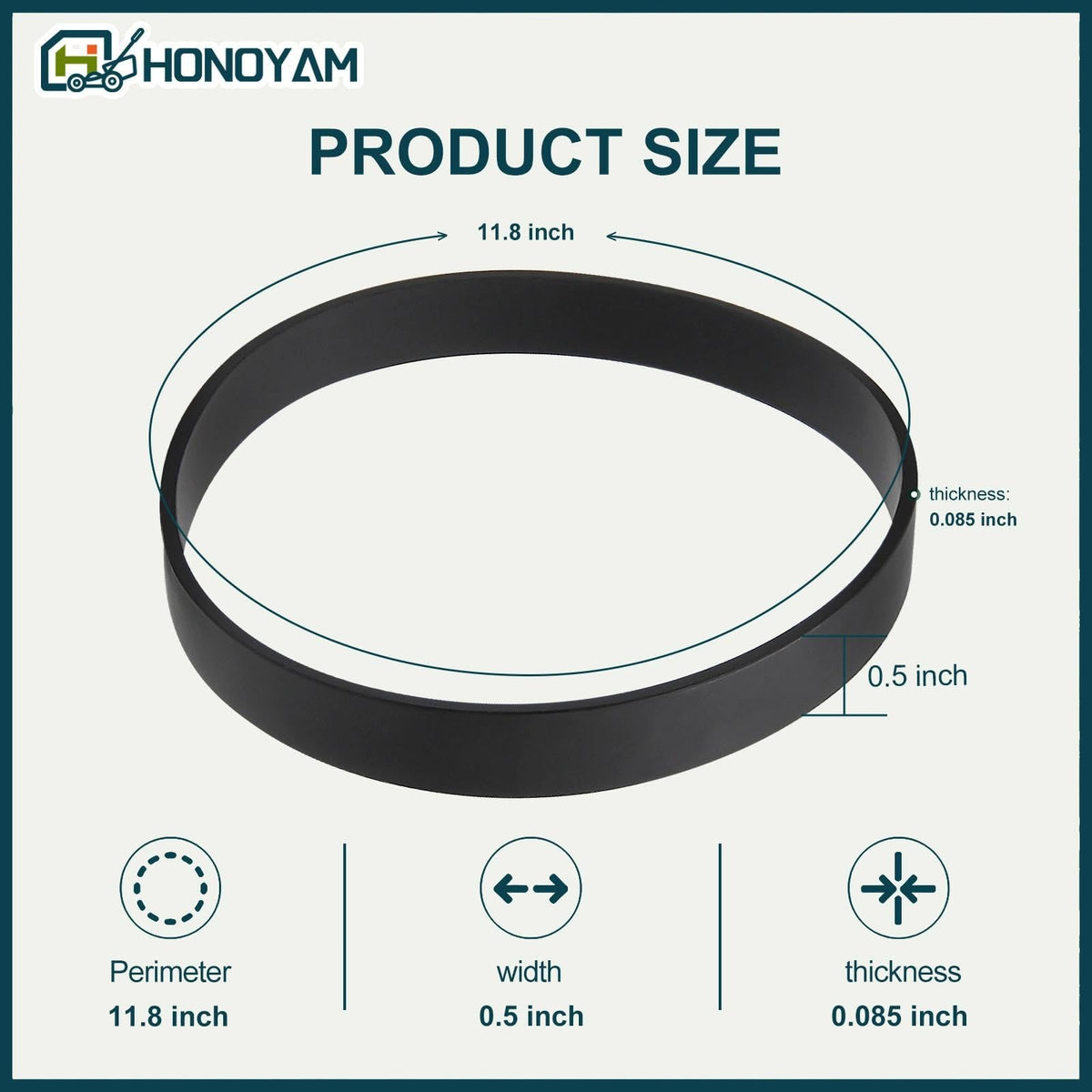 Honoyam 1604895 Vacuum Belt for Bissell PowerForce Compact, 2 Pack