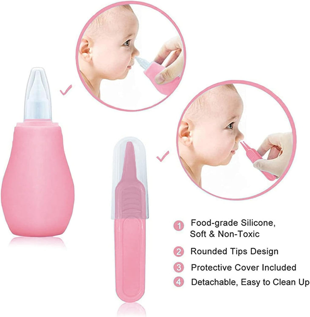 Baby Grooming Kit, Infant Safety Care Set with Hair Brush Comb Nail Clipper Nasal Aspirator,Baby Essentials Kit for