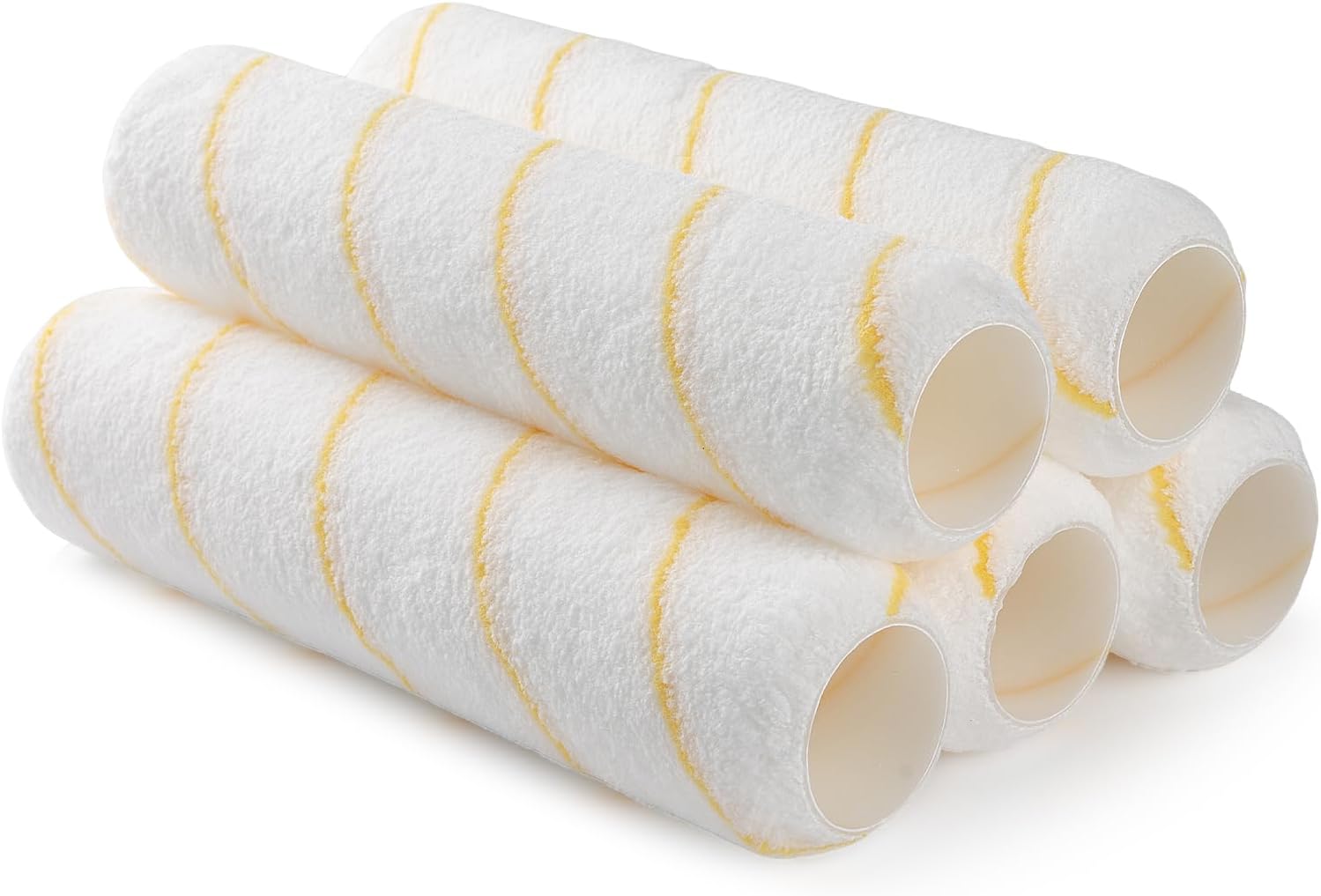 Paint Roller Covers, 5 Pack, 9 Inch Microfiber Paint Roller, 3/8" Nap Covers for Paint Roller Frame, Rollers for