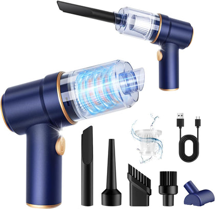 Handheld Car Vacuum Cleaner, Hand Held Vacuum Cleaner and Air Duster | 9000PA Strong Suction, Cordless, 120W High