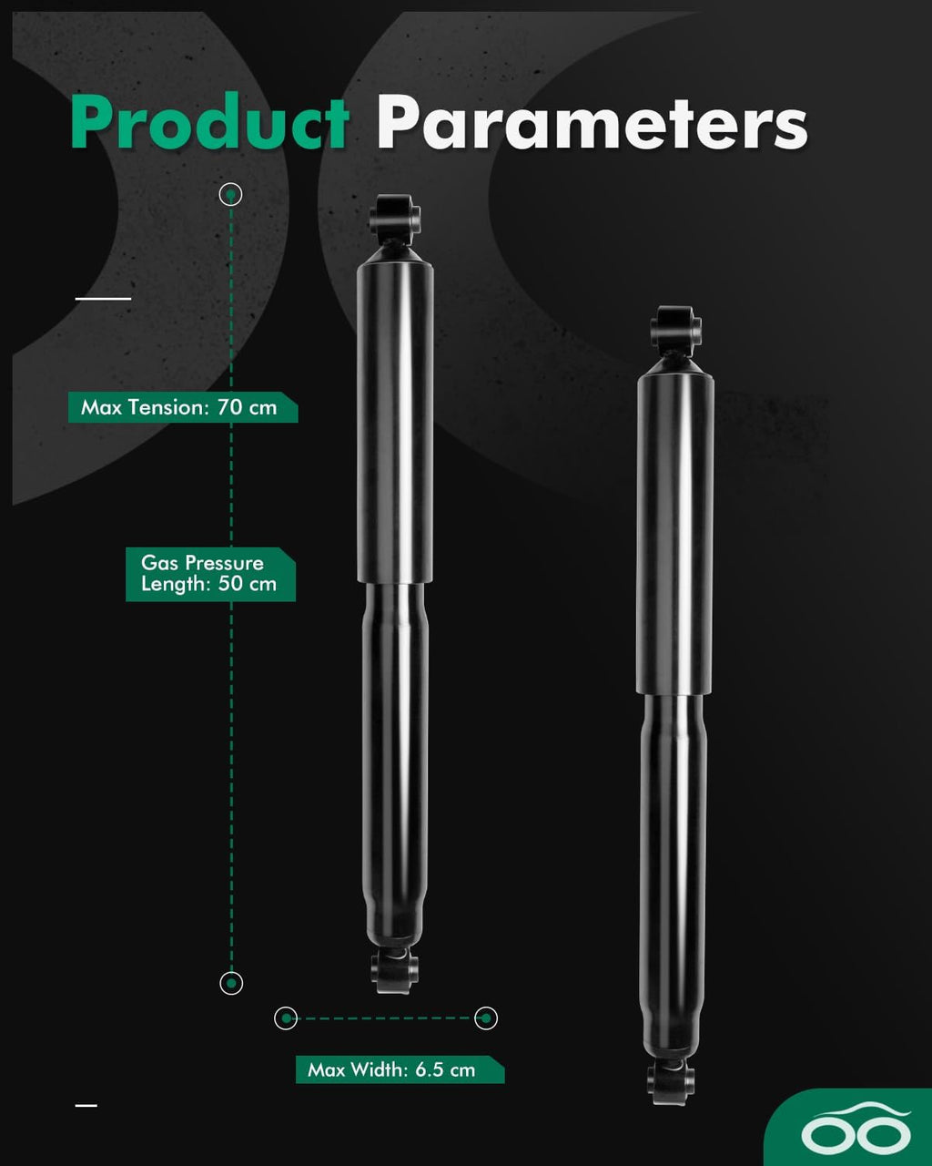 SCITOO Rear Shocks Pair for Ram 1500 Classic shock absorbers