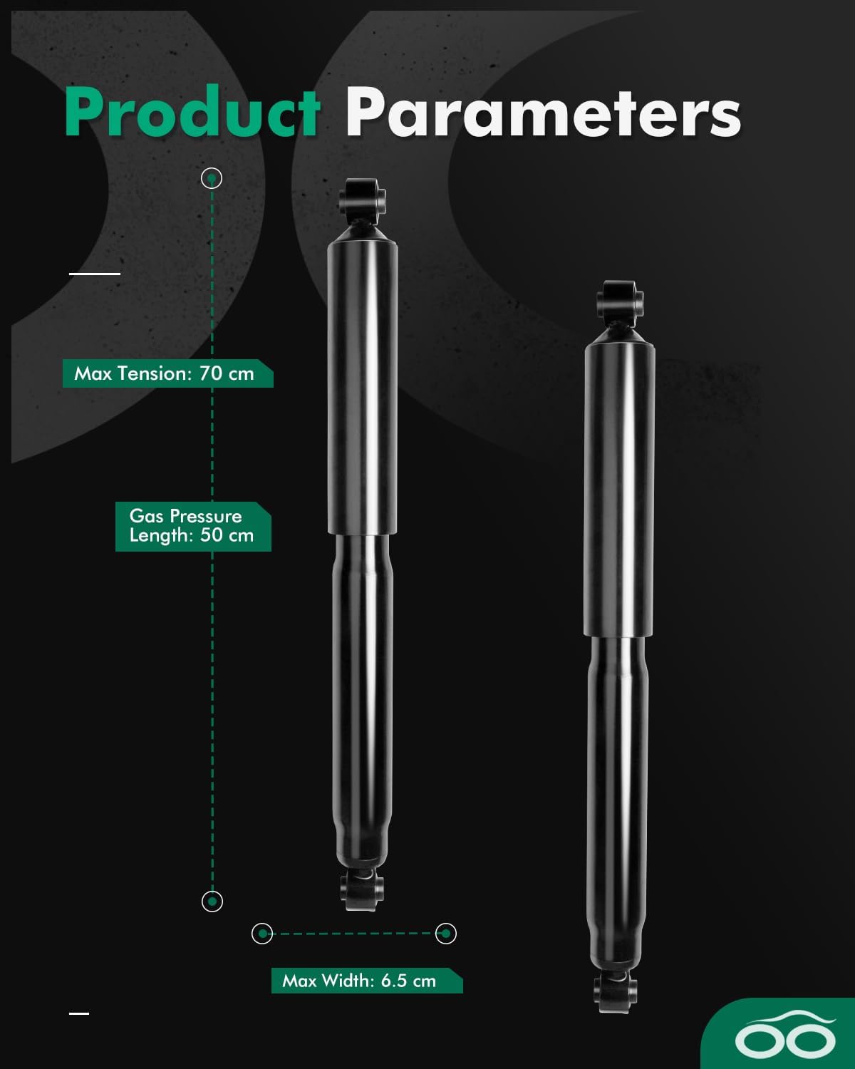 SCITOO Rear Shocks Pair for Ram 1500 Classic shock absorbers