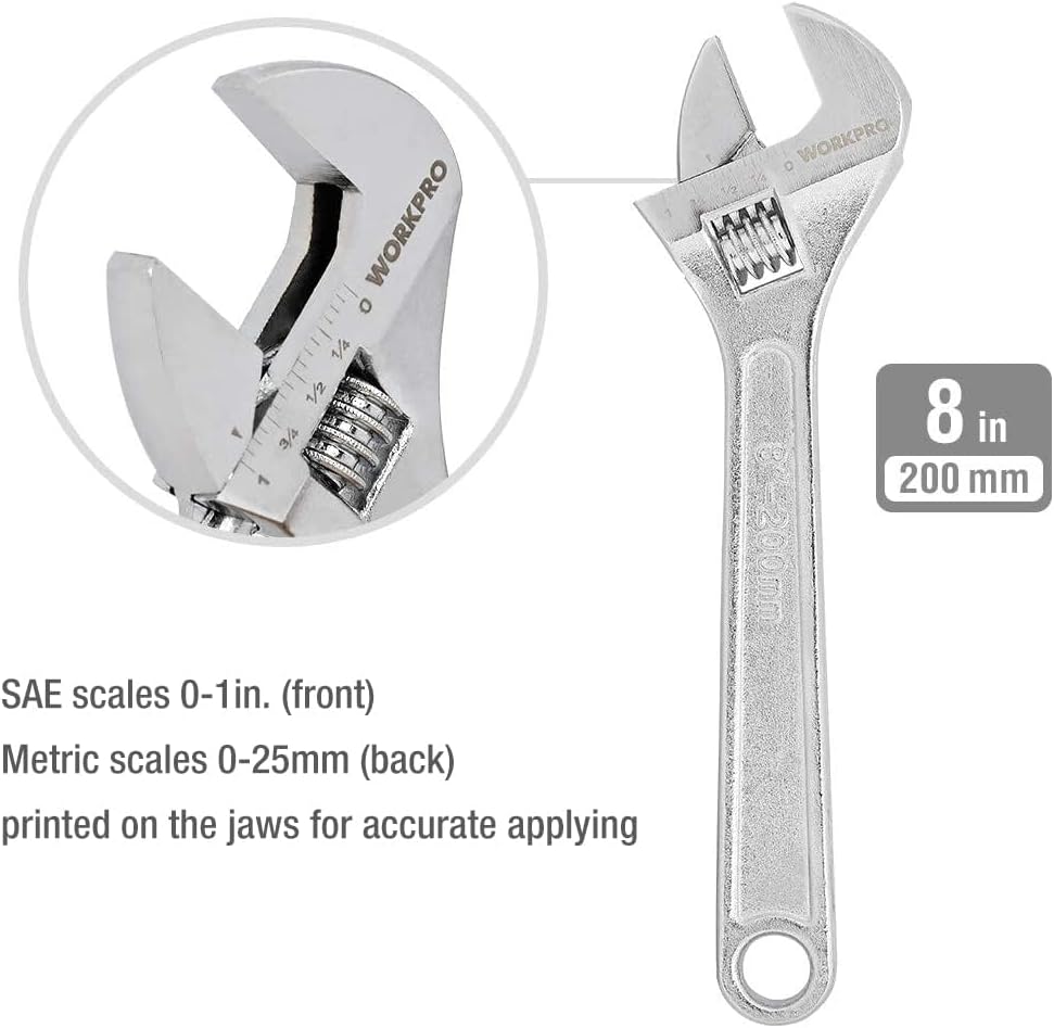Large Pliers & Wrench Set 6-Piece (10" Water Pump, 10" Slip Joint, 8" Long Nose, 8" Linesman, 6" Diagonal, 8"