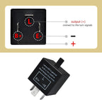 LED Flasher Relay, Three Pin Flame Retardant Fireproof CF13KT Fixed Frequency Solution Adjustable Relay, Replacement Tuning Accessory, Suitable for Most Cars (Black)
