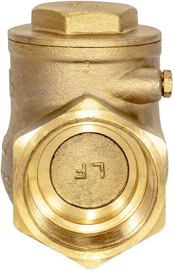Eastman Brass Swing Check Valve, 1-1/2 Inch IPS, Brass Plumbing Fitting, 20429LF