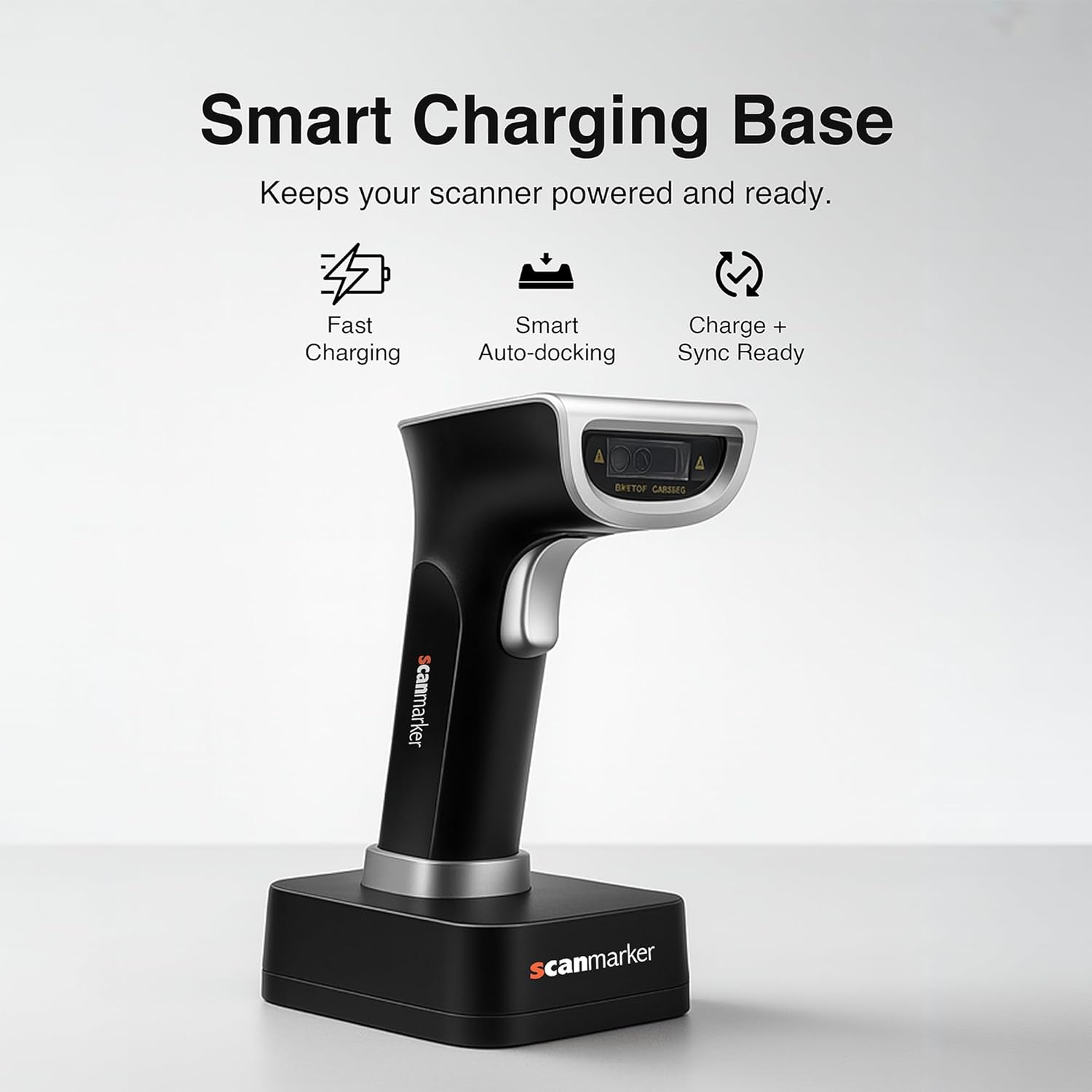 1D/2D Barcode Scanner Wireless – Boost Speed & Accuracy with Bluetooth Barcode Scanner & 2.4G Modes – Handheld QR &