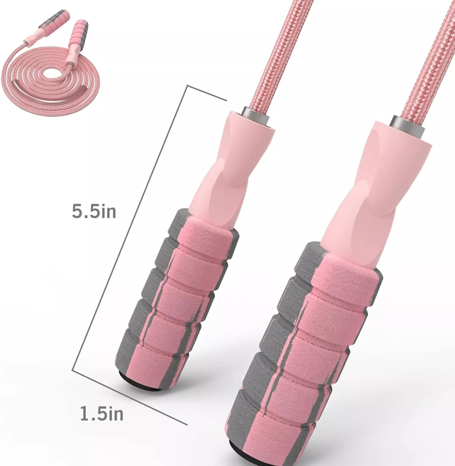 Jump Rope Cotton Adjustable Skipping Weighted jumprope for Women, Adult and Children Athletic Fitness Exercise