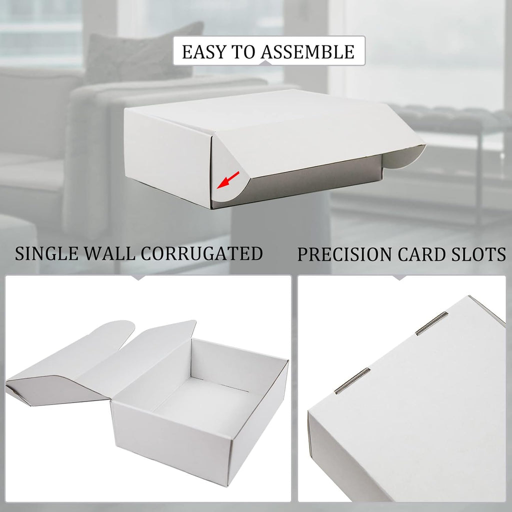 Shipping Boxes 12x9x4 inches Pack of 20, White Corrugated Cardboard Box, Medium Mailing Boxes for Packaging Small