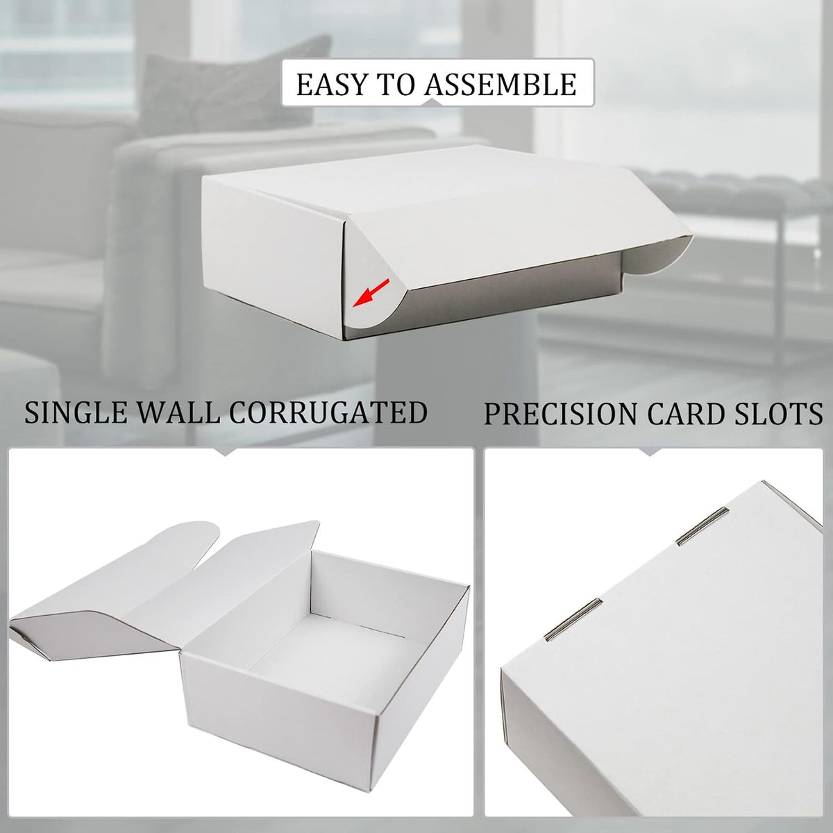 Shipping Boxes 12x9x4 inches Pack of 20, White Corrugated Cardboard Box, Medium Mailing Boxes for Packaging Small