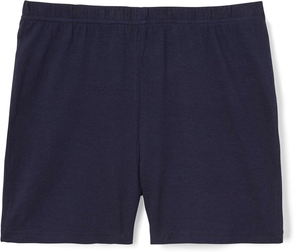 Girls' Stretch Kick Short Biker Shorts, Navy, M (7/8)