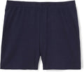 Girls' Stretch Kick Short Biker Shorts, Navy, M (7/8)
