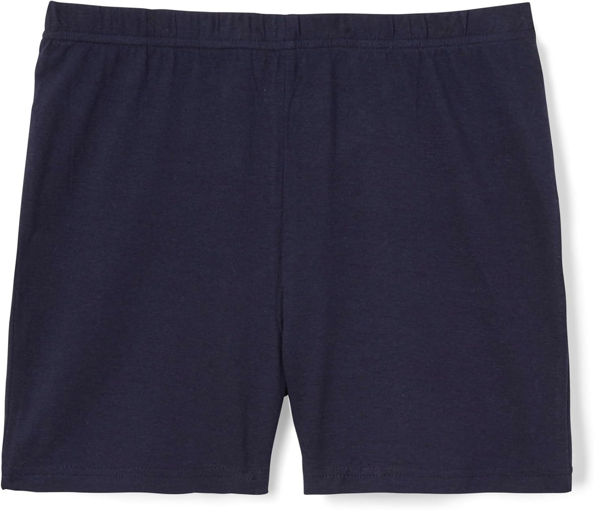 Girls' Stretch Kick Short Biker Shorts, Navy, M (7/8)