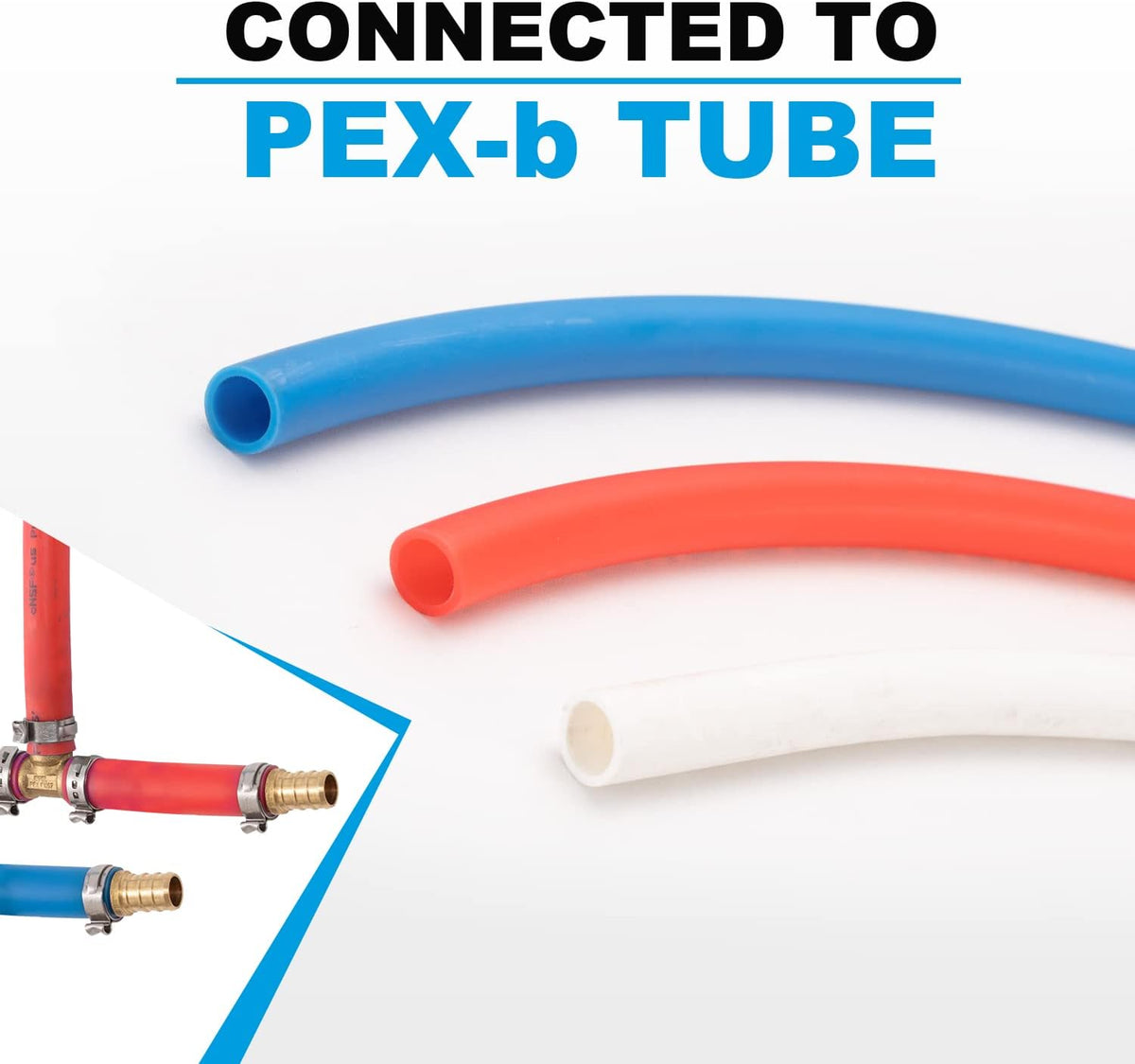 WMAXPFIT(20 Pack) 1/2 Inch PEX Coupling F1807, LF Brass crimp fitting for PEX-b pipe
