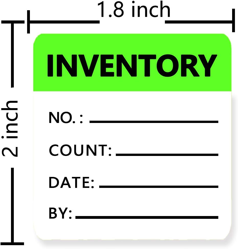 Inventory Label Inventory Organizer Stickers, Green,500 Pcs