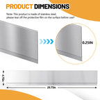 Moxweyeni Stainless Steel Backsplash for Stove, Silver, 29.75" X 4.75"