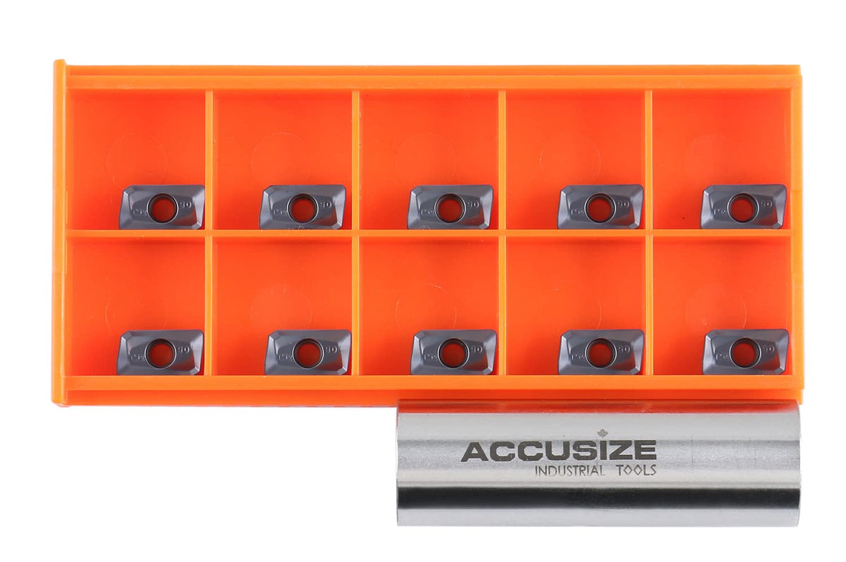 Accusize APMT1135PDER-M2 PVD-Coated Inserts, Stainless Steel, 10Pc