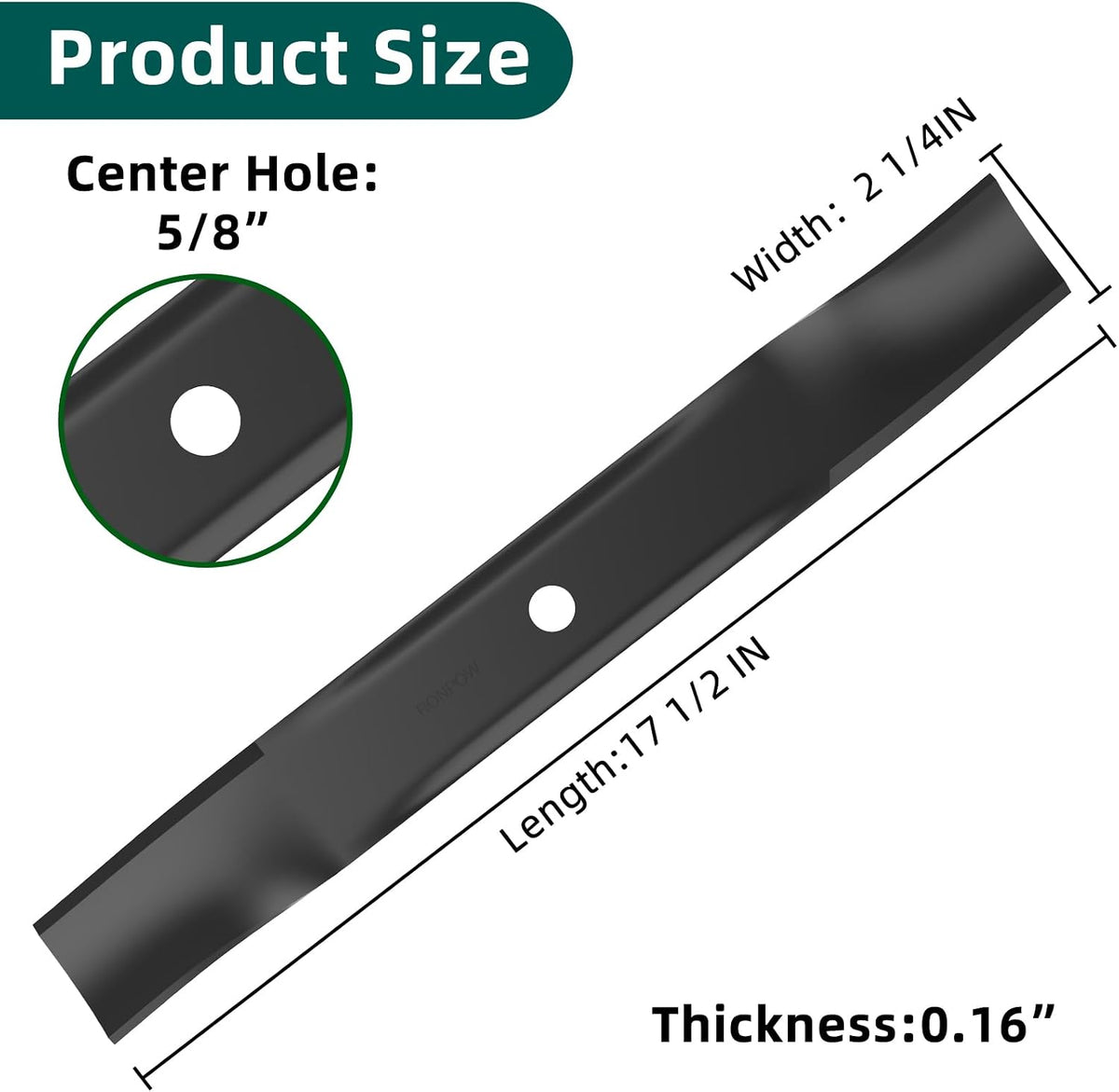 RONPOW 115-5059-03/79016P Lawn Mower Blades Compatible with Toro Timecutter 50 Inch SS5000, SS5060, MX5050, MX5060, Exmark Quest S/E, High Lift Zero Turn Blade, Replaces 110-6837-03 112-9759-03, 3Pack