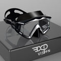 Adult Pano 3 Scuba Diving Mask, Tempered Glass Snorkel Mask Anti-Fog Swim Mask No Leakage Swim Goggles with Nose