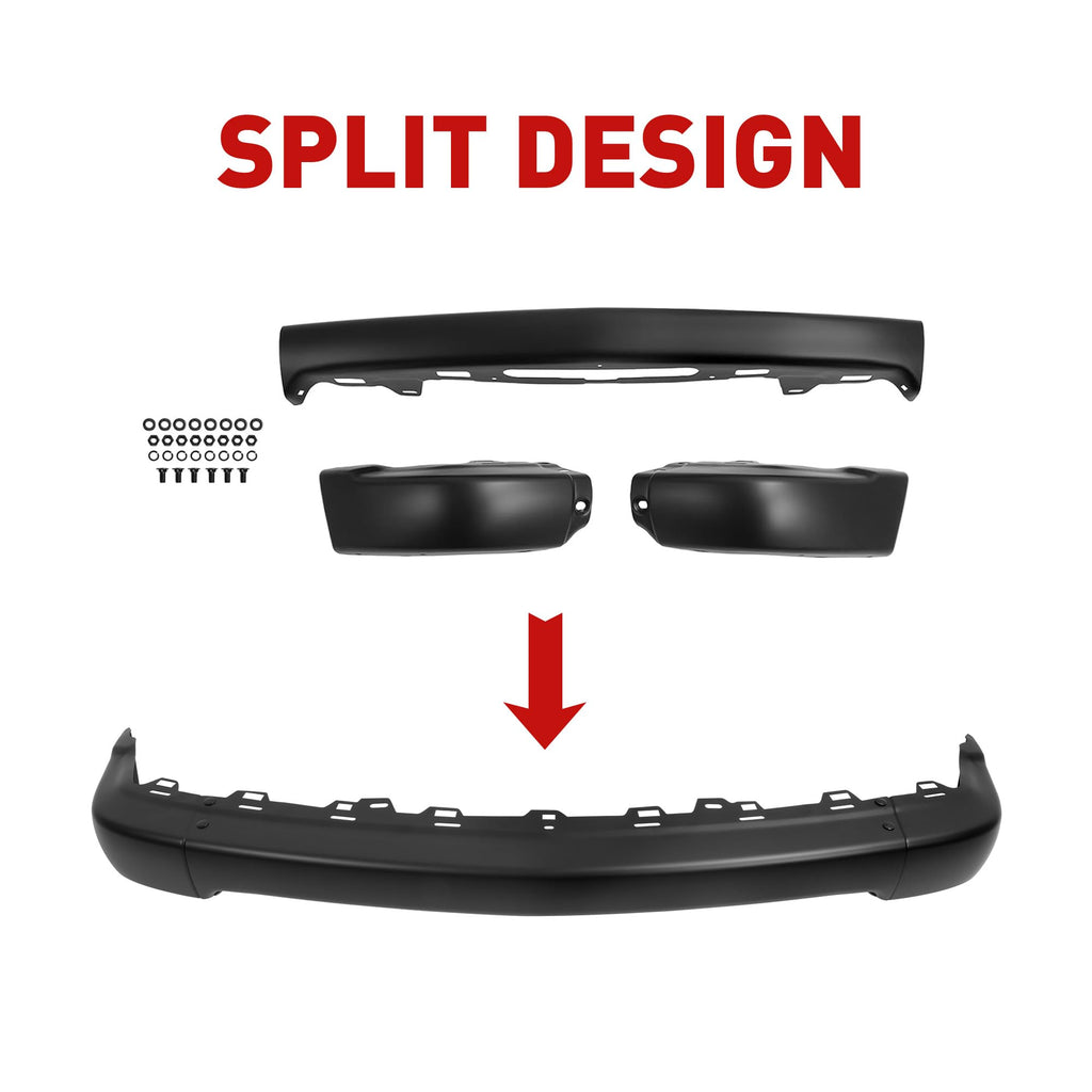 KUAFU Bumper Face Bar Compatible with 1998-2005 S10 Blazer
