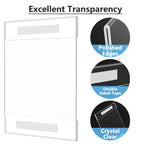 Acrylic Sign Holder 8.5 x 11 Wall Mount, 6 Pack, Vertical