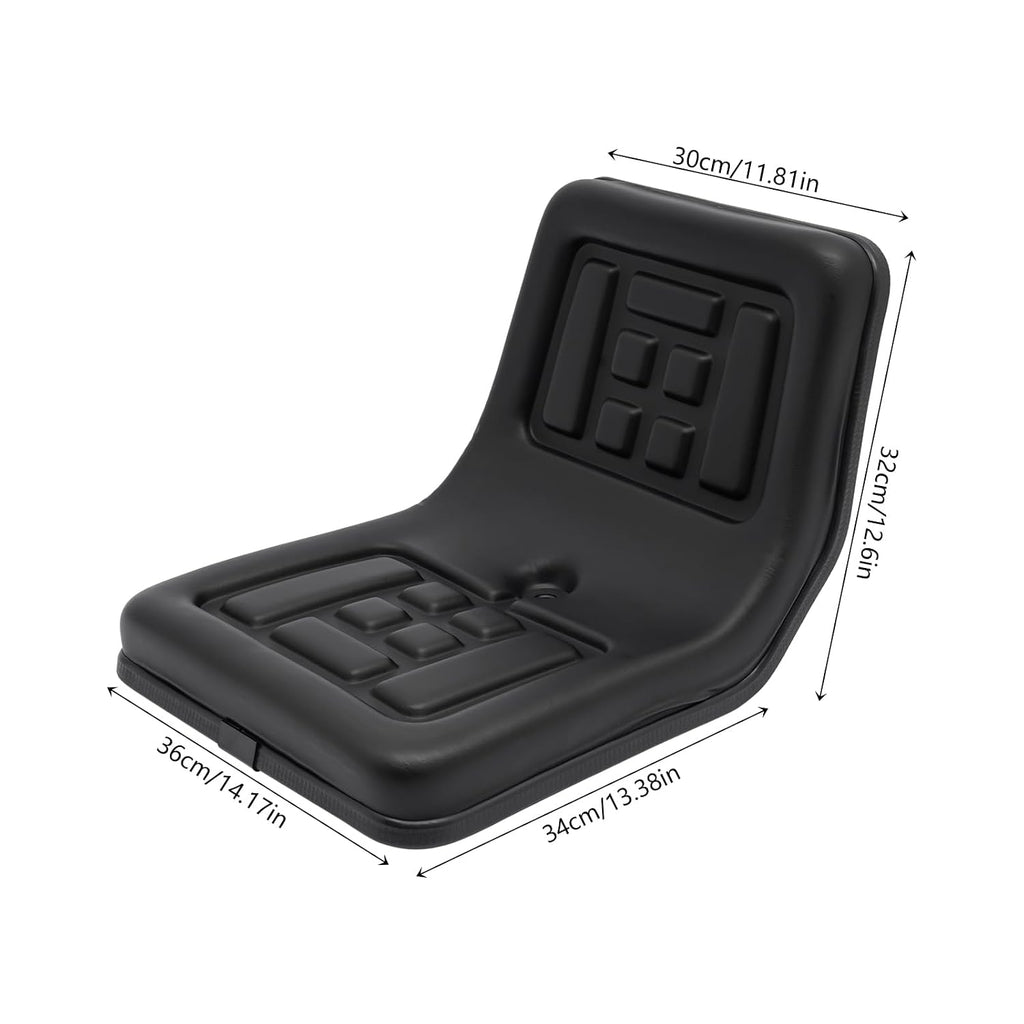 Universal Lawn Tractor Seat Replacement, Compact High Back Mower Seat, Lawn Mower Seat with Micro Switch and Drainage