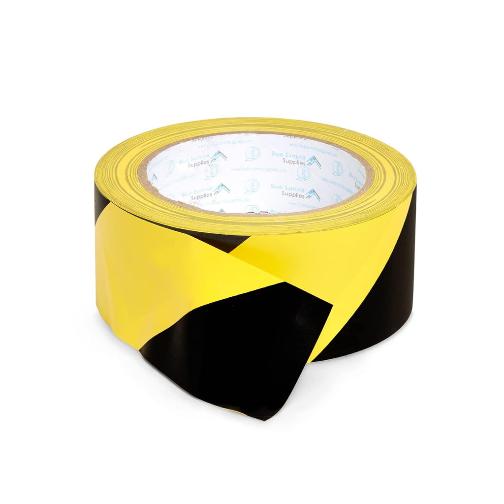 3 Pk Floor Marking Tape, 2" x 108 ft, Black and Yellow | Safety Hazard Stripe Tape