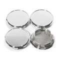 Open End Plus Plug Center Caps for Trailer RV Replacement EZ Lube Cap, 2.22in, Chrome, 4PCS
