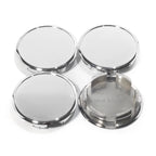 Open End Plus Plug Center Caps for Trailer RV Replacement EZ Lube Cap, 2.22in, Chrome, 4PCS