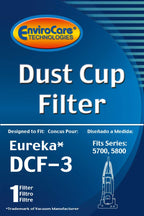 EnviroCare Replacement Premium Vacuum Cleaner HEPA Filter made to fit Eureka Style DCF-3 Bagless Uprights