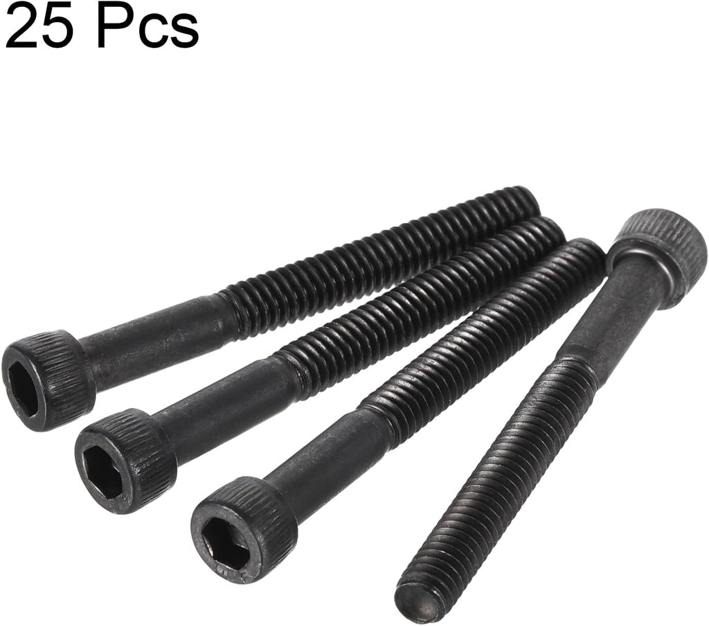 uxcell #8-32x1-1/2" Hex Socket Head Cap Screw Bolts 25pcs