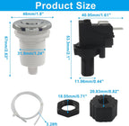 Hot Tub Air Switch Kit, Polished Chrome Button with 1M Hose