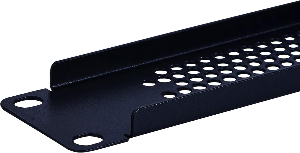 RackPath 1U Blank Rack Mount Panel Spacer with Venting for 19in Server Rack Enclosure or Network Cabinet – 2 Pack, Black
