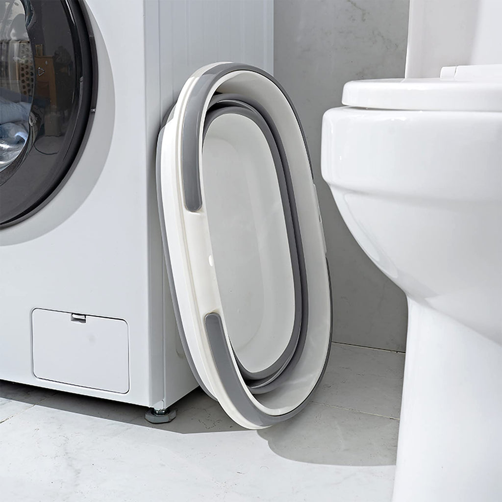 Collapsible Bucket 4.2 Gallon - 2 Pack Gray Mop Buckets